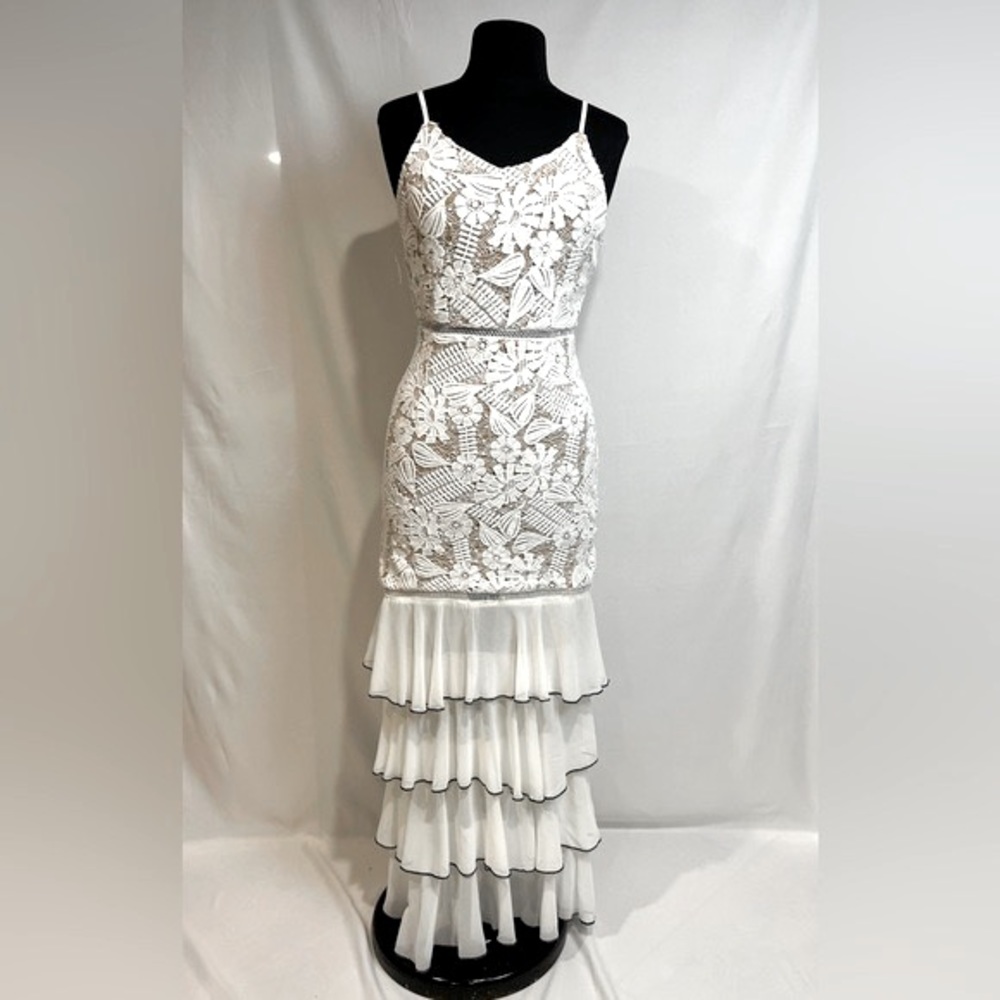 NEW Lovelace Dreams Ruffle Maxi Dress